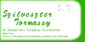 szilveszter tormassy business card